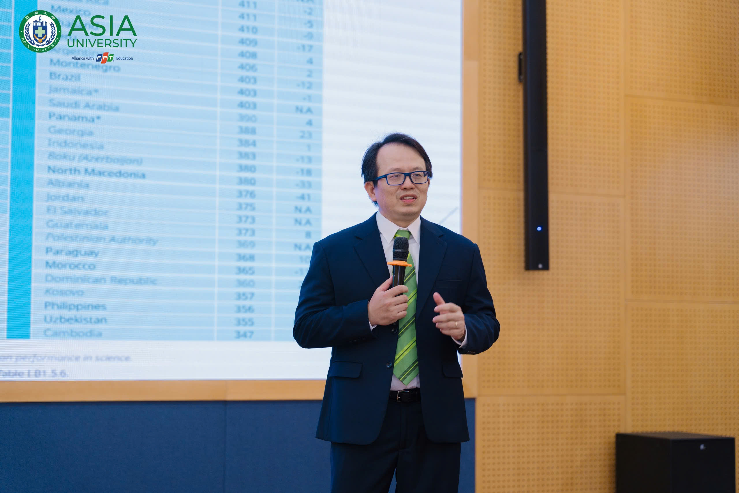 Tiến sĩ Hoàng Việt Hà – Giám đốc Asia University Vietnam chia sẻ tại hội thảo