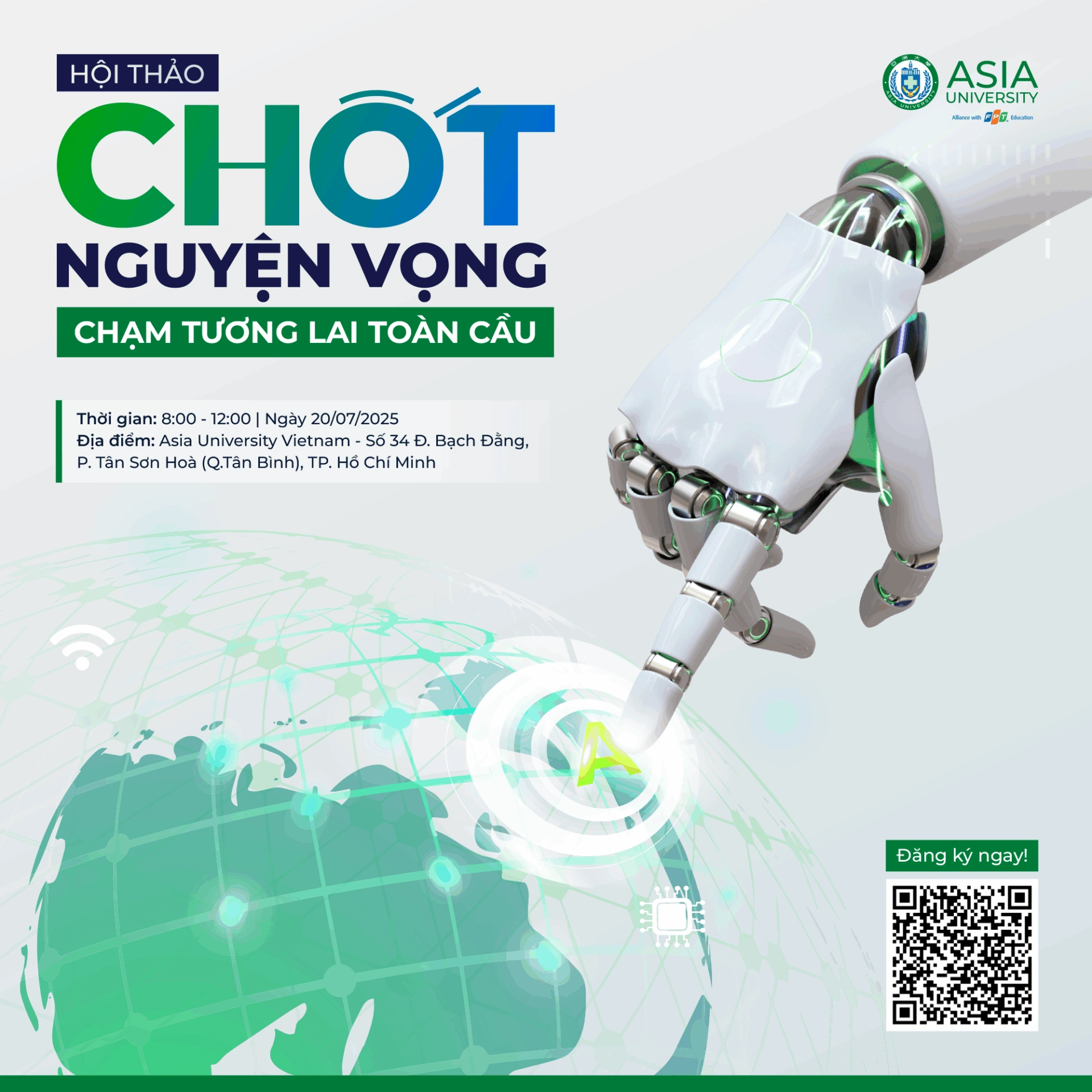 Hội thảo: Chốt nguyện vọng - Chạm tương lai toàn cầu tại Asia University Vietnam cơ sở TP. Hồ Chí Minh