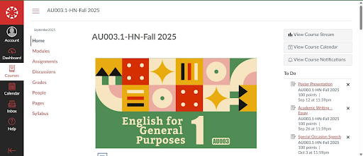 Hướng dẫn đăng nhập Canvas Asia University Vietnam