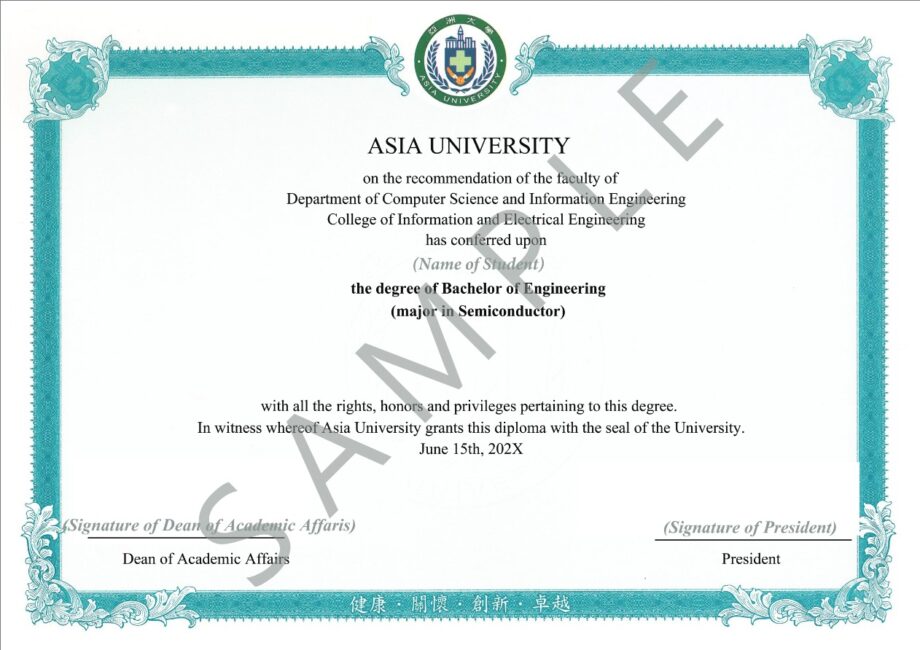 Sinh viên tốt nghiệp Asia University Vietnam nhận bằng cấp quốc tế do Asia University, Đài Loan (Trung Quốc) cấp