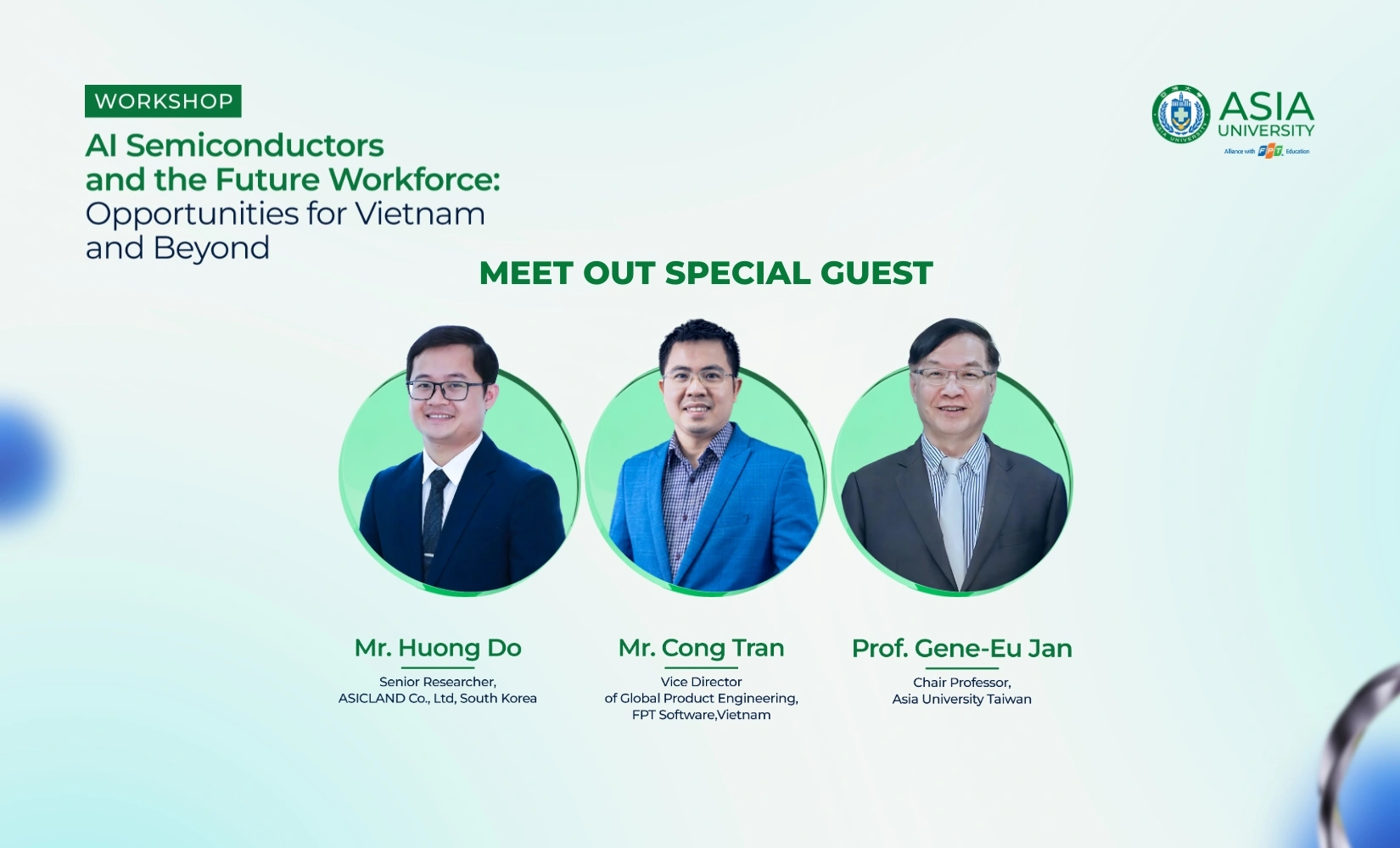 Các chuyên gia về công nghệ bán dẫn và AI có mặt tại hội thảo ngày 22/10 tới đây