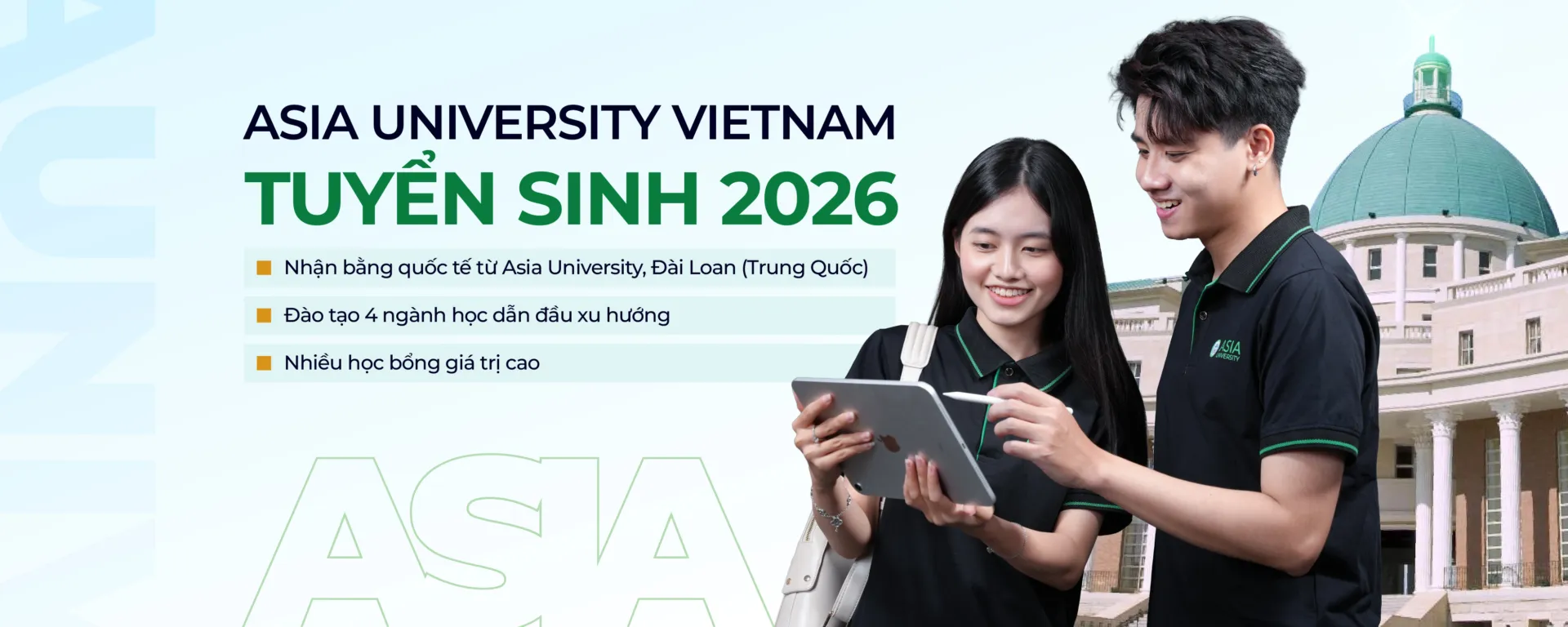 Asia University Vietnam tuyển sinh 2026