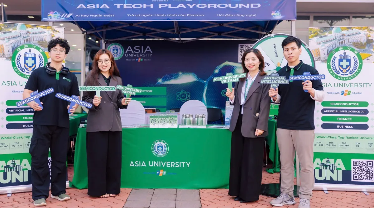 Gian hàng “Asia Tech Playground” của Asia University Vietnam tại sự kiện