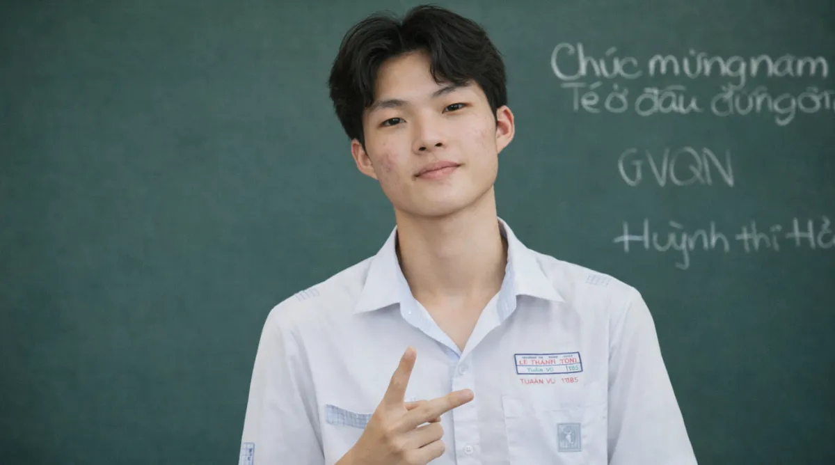 Nguyễn Tuấn Vũ, học sinh lớp 12 Trường TH - THCS - THPT Lê Thánh Tông (TP. Hồ Chí Minh) là chủ nhất học bổng Asia Future Delight của Asia University Vietnam