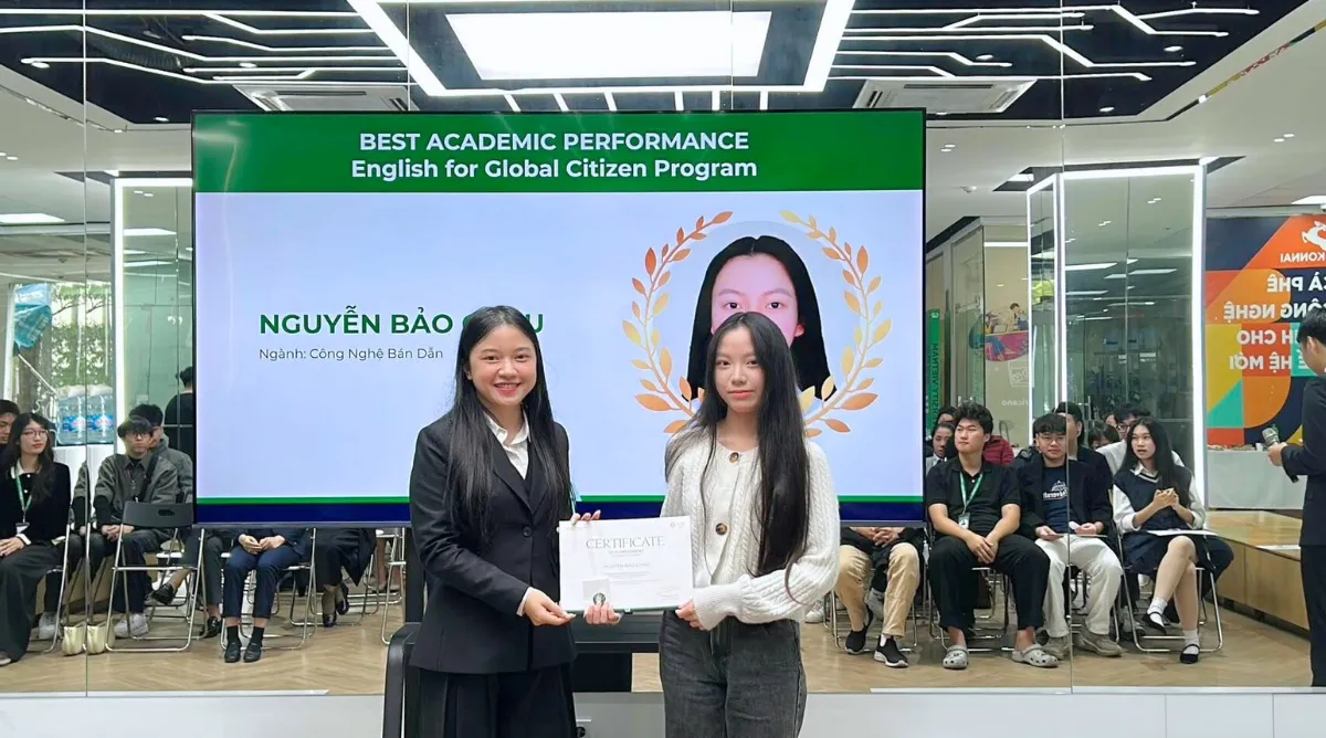 Nguyễn Bảo Châu – sinh viên chương trình Global Citizen tại Asia University Vietnam (cơ sở Hà Nội) vừa đạt danh hiệu "Highest GPA in Global Citizen" kỳ Fall 2025