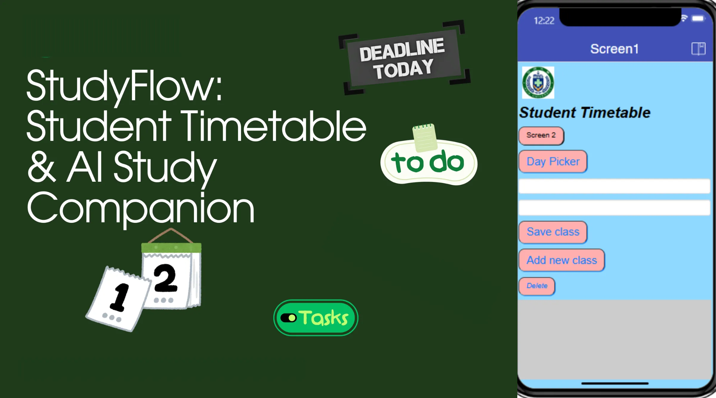 Từ nhu cầu nhắc lịch học, nhóm sinh viên tạo ra ứng dụng StudyFlow tích hợp AI