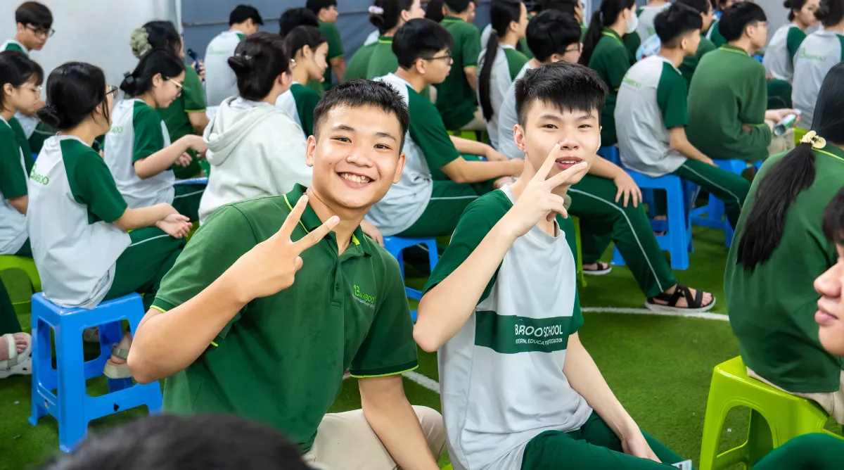 Học sinh THPT Tre Việt vui vẻ tương tác tại chuyên đề do Asia Vietnam tổ chức