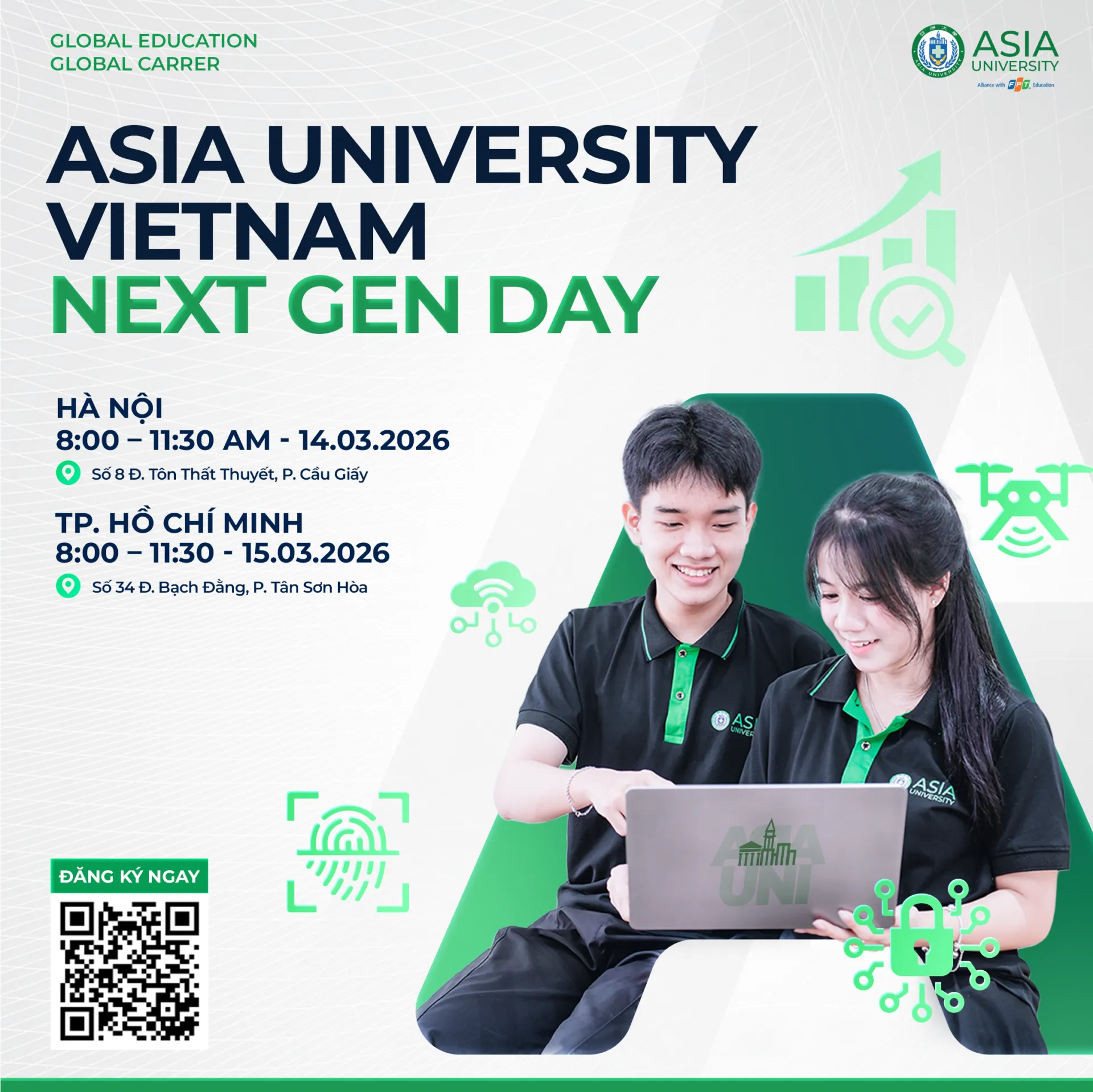 Vào ngày 14/03/2026 tại Asia University Vietnam cơ sở Hà Nội diễn ra sự kiện Info Day: Asia University Vietnam Next Gen Day