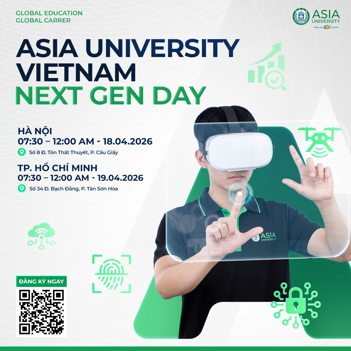 Ngày 19/4 này, Asia Vietnam tổ chức sự kiện "Asia University Vietnam Next Gen Day" tại cơ sở TP. Hồ Chí Minh