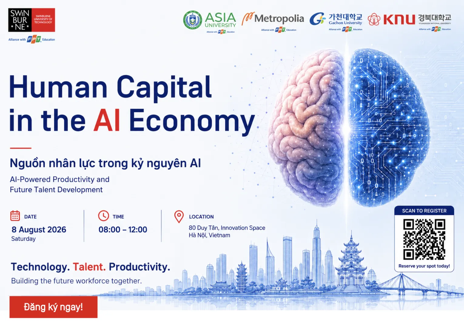 Asia Vietnam đồng hành tìm lời giải cho bài toán nguồn nhân lực trong nền kinh tế AI tại hội thảo “Human Capital in the AI Economy: AI-Powered Productivity and Future Talent Development”