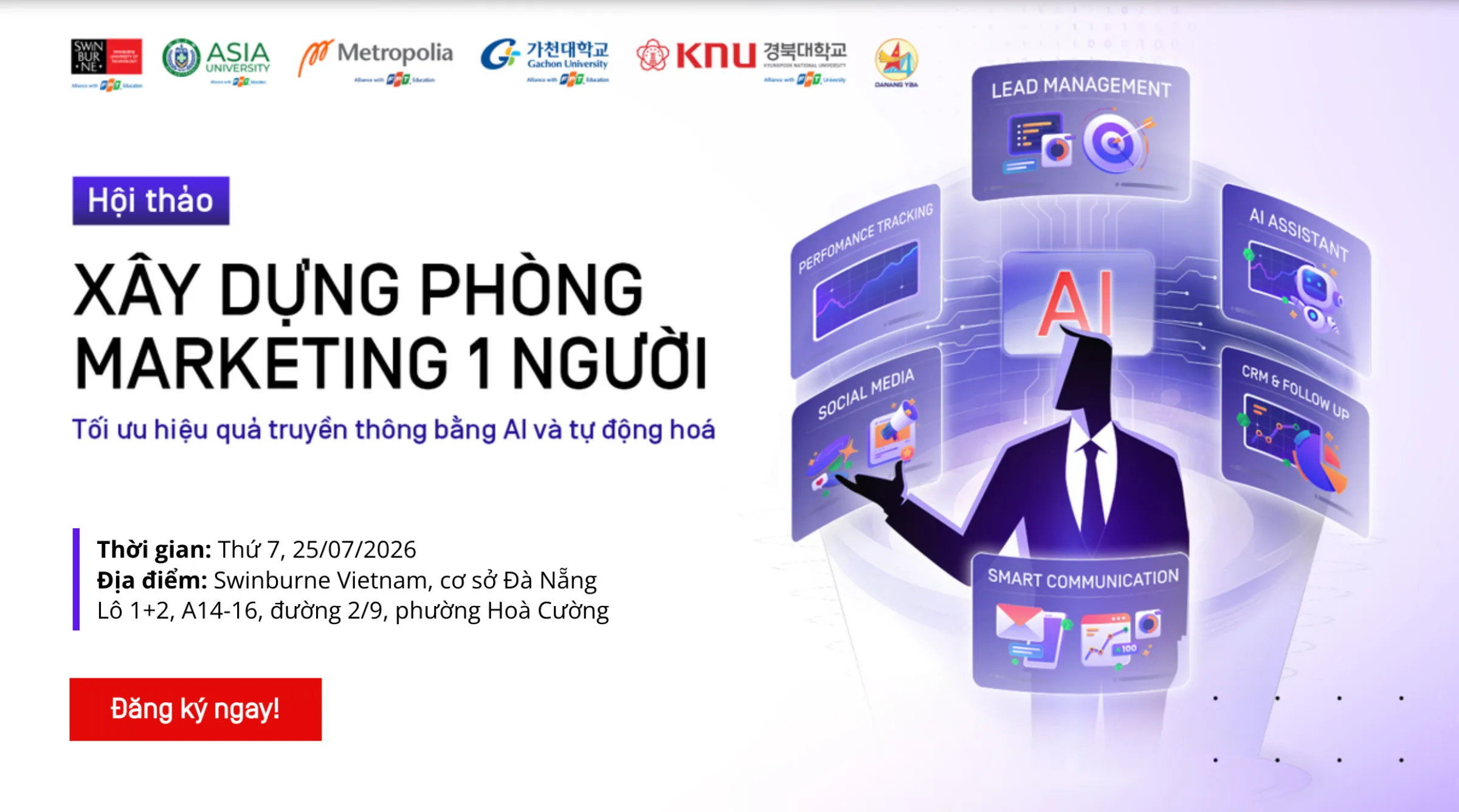 Asia Vietnam đồng tổ chức hội thảo: Xây dựng phòng marketing 1 người - đón đầu kỷ nguyên AI và tự động hóa