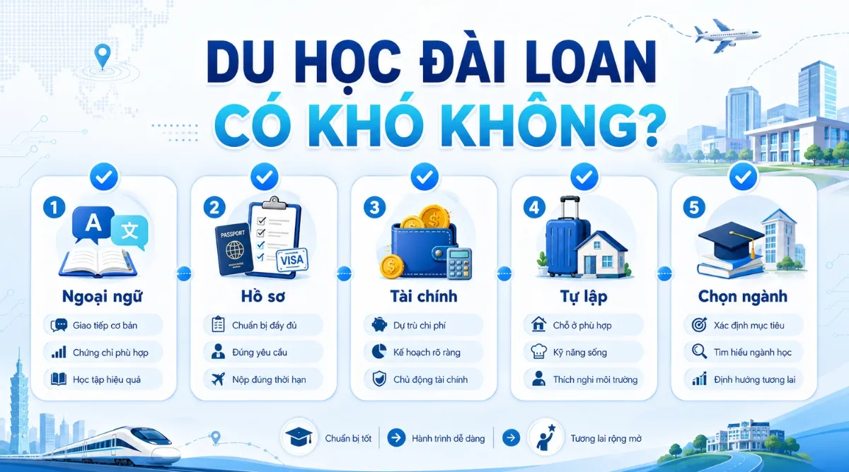 5 r&agrave;o cản khi du học Đ&agrave;i Loan