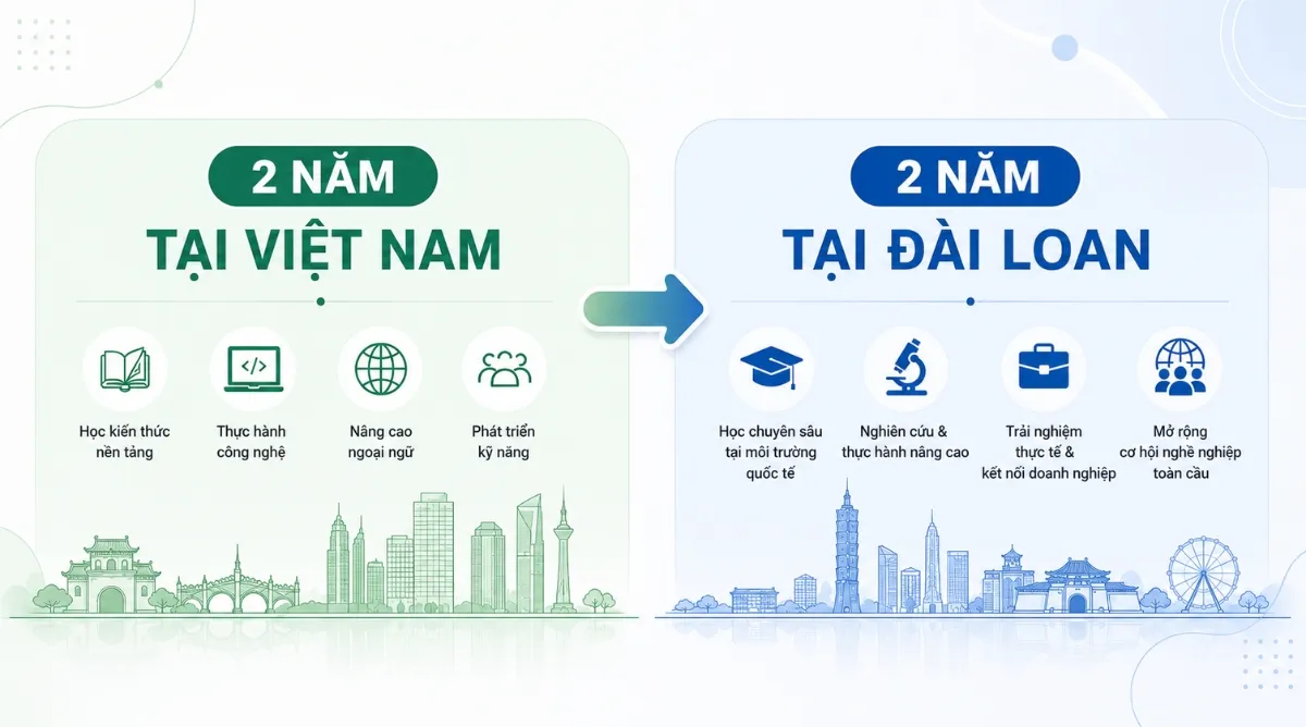 m&ocirc; h&igrave;nh 2+2 du học Đ&agrave;i Loan