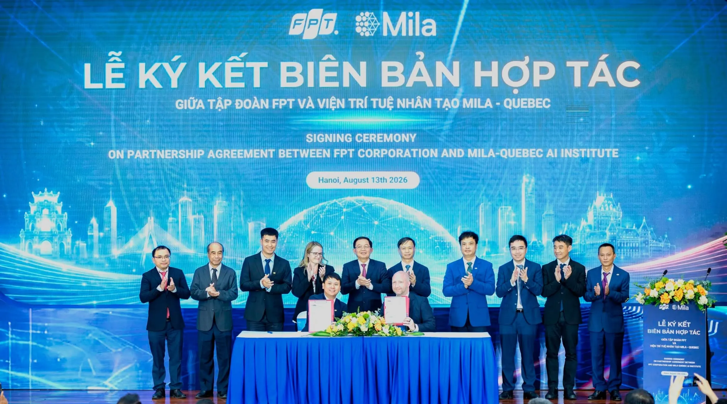 FPT và Mila ký kết thỏa thuận hợp tác giai đoạn mới, mở rộng nghiên cứu AI, đào tạo nhân lực và chuyển giao tri thức