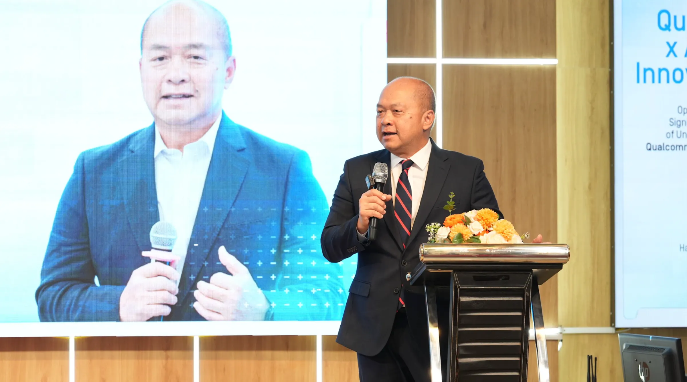 Ông ST Liew, Phó Chủ tịch Qualcomm Technologies kiêm Chủ tịch Qualcomm khu vực Đông Nam Á, Australia và New Zealand, phát biểu tại lễ khai trương Qualcomm x Arduino Innovation Lab
