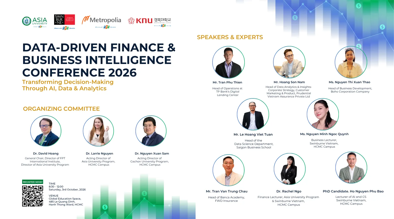 "Data-Driven Finance & Business Intelligence Conference 2026" diễn ra ngày 03/10/2026 tại TP. Hồ Chí Minh.