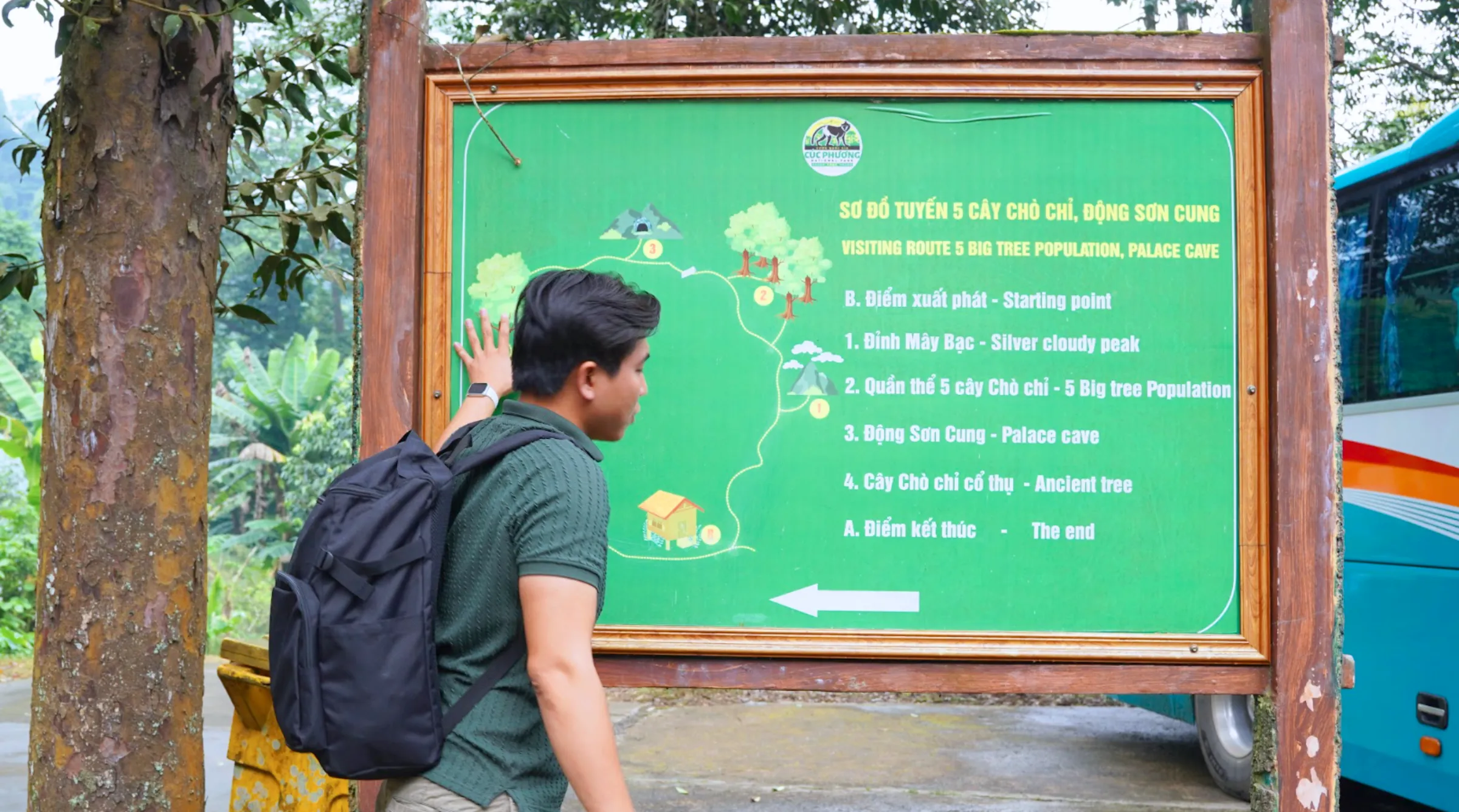 Giữa không gian Vườn quốc gia Cúc Phương, đoàn bắt đầu thử sức với tuyến 5 cây Chò chỉ - Động Sơn Cung. Cung đường qua Đỉnh Mây Bạc, quần thể cây Chò chỉ và những điểm khám phá giữa rừng vừa là thử thách về thể lực, vừa mở ra một trải nghiệm gần gũi với thiên nhiên.