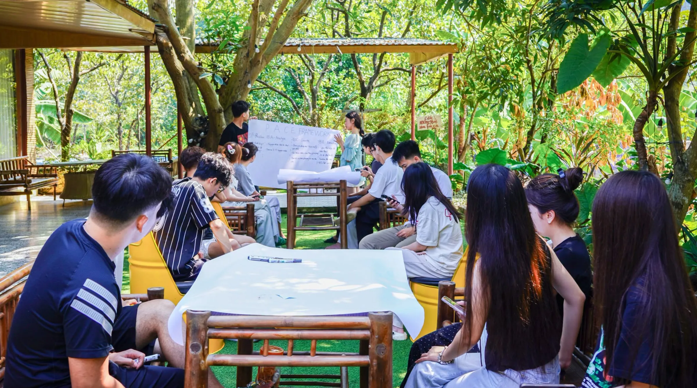 Sáng ngày thứ hai, chương trình bước vào phiên “Training and Reflection” (Đào tạo và nhìn lại) với những tình huống sát với thực tế điều hành CLB. Các nhóm cùng phân tích bài toán về thành viên thiếu gắn kết, nguồn quỹ hạn chế hay một sự kiện chưa đạt số lượng đăng ký như kỳ vọng.